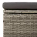 Salon de jardin 3 pcs avec coussins Gris Résine tressée