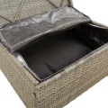 Salon de jardin 3 pcs avec coussins Gris Résine tressée