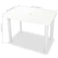 Table de jardin Blanc 101 x 68 x 72 cm Plastique