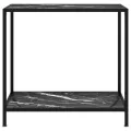 Table console Noir 80x35x75 cm Verre trempé