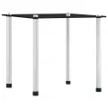 Tables gigognes 3 pcs Noir Verre trempé