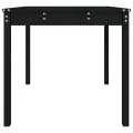 Table de jardin noir 82,5x82,5x76 cm bois massif de pin