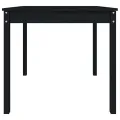 Table de jardin noir 82,5x82,5x76 cm bois massif de pin
