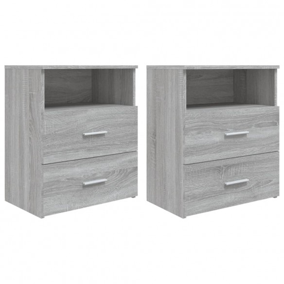 Tables de chevet 2 pcs Sonoma gris 50x32x60 cm