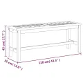 Banc de jardin 110 cm bois massif d'acacia