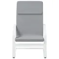 Chaise de relaxation Gris clair Tissu