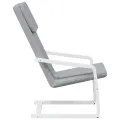 Chaise de relaxation Gris clair Tissu