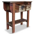 Table console Bois de récupération massif 80 x 35 x 80 cm