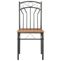 Chaises à manger lot de 2 marron MDF