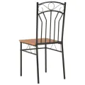 Chaises à manger lot de 2 marron MDF