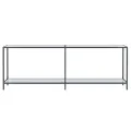 Table console Blanc 220x35x75,5 cm Verre trempé