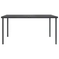 Table à dîner d'extérieur Anthracite 150x90x74 cm Acier
