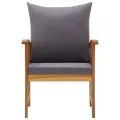 Chaises de jardin avec coussins 2 pcs Bois d'acacia massif