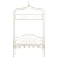 Banc de jardin 122 cm Fer Blanc antique