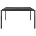Table de jardin Anthracite 130x130x72 cm Acier et verre