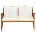 Banc de jardin avec coussins 119 cm Bois solide d'acacia