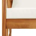 Banc de jardin avec coussins 119 cm Bois solide d'acacia