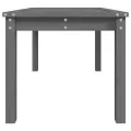 Table de jardin gris 82,5x50,5x45 cm bois massif de pin