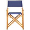 Chaise de metteur en scène Bois massif d'acacia Bleu