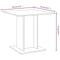 Table à dîner Sonoma gris 80x80x75 cm Bois d'ingénierie