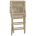 Chaises de jardin pliantes 2pcs gris 56x61x89cm bois de teck
