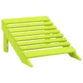 Chaise de jardin Adirondack avec pouf Bois de sapin solide Vert