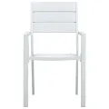 Chaises de jardin 4 pcs Blanc PEHD Aspect de bois
