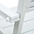 Chaises de jardin 4 pcs Blanc PEHD Aspect de bois