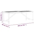 Table à manger de jardin 200x90x74 cm bois d'acacia solide