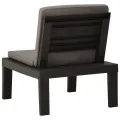 Chaise de salon de jardin avec coussin Plastique Gris