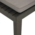 Chaise de salon de jardin avec coussin Plastique Gris