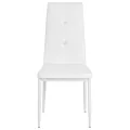 Chaises à manger lot de 6 blanc similicuir