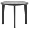 Table de jardin Anthracite 89 cm Plastique