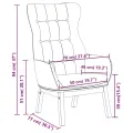 Chaise de relaxation Gris foncé Tissu