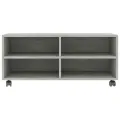 Meuble TV avec roulettes Gris cement 90 x 35 x 35 cm Aggloméré