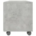 Meuble TV avec roulettes Gris cement 90 x 35 x 35 cm Aggloméré