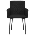 Chaises à manger lot de 2 Noir Velours