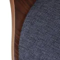 Chaises à manger lot de 2 gris foncé bois courbé et tissu