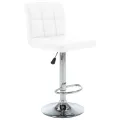 Tabourets de bar lot de 2 blanc similicuir