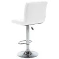 Tabourets de bar lot de 2 blanc similicuir