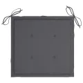 Chaises de jardin 2 pcs avec coussins anthracite Bois de teck