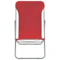Chaises de plage pliables 2 pcs Acier et tissu oxford Rouge