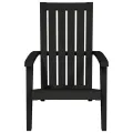 Chaise de jardin Adirondack noir polypropylène