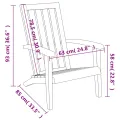 Chaise de jardin Adirondack noir polypropylène