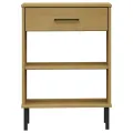 Armoire console avec pieds en métal Marron Bois pin massif OSLO