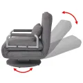 Fauteuil pivotant et canapé-lit Gris foncé Tissu
