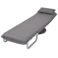 Fauteuil pivotant et canapé-lit Gris foncé Tissu