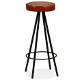 Tabourets de bar lot de 4 cuir véritable
