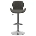 Tabourets de bar lot de 2 gris foncé velours