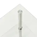 Table d'appoint 2 niveaux Transparent 38x38x50 cm Verre trempé